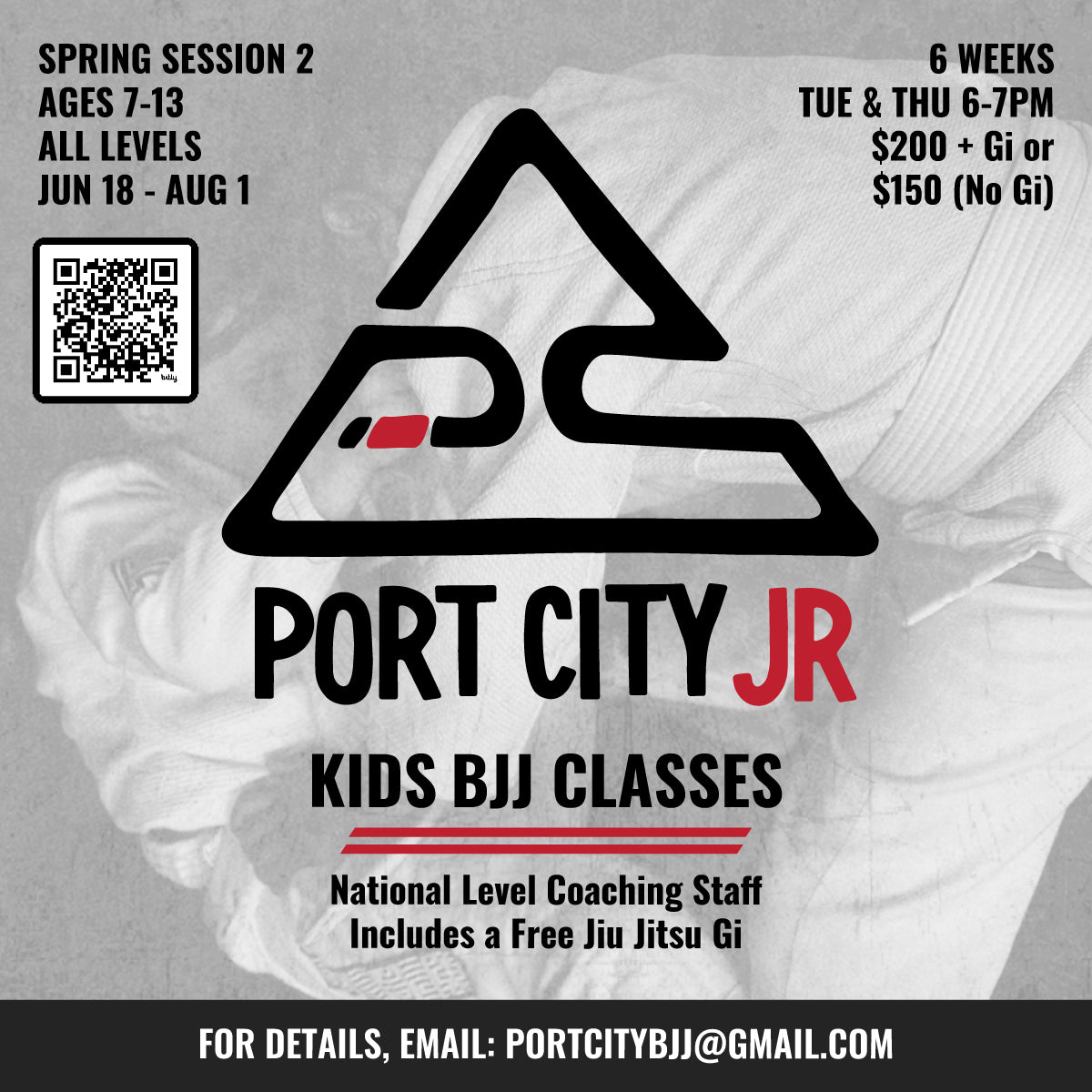 PORT CITY JR PROGRAM! Ages 7 - 13 (Registration Closed - Please email for waiting list)